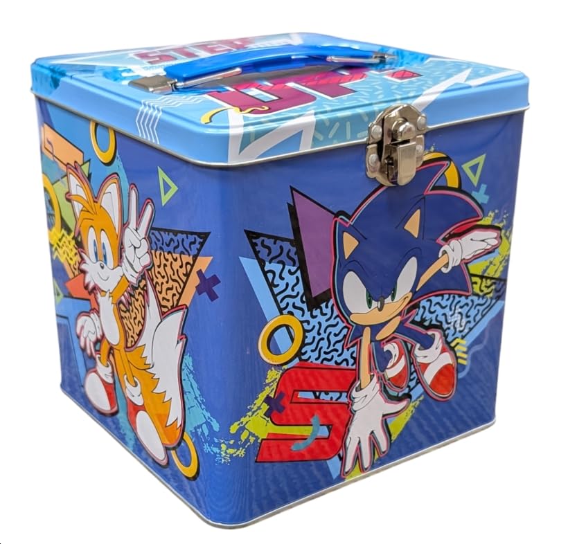 Amazon.com: The Tin Box Company XL Storage Tin with Handle, Sonic